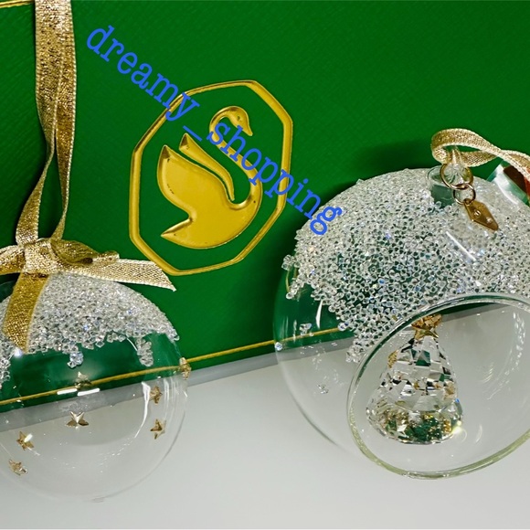 NIB Swarovski Exclusive 2023 Balls With Christmas Tree Set/2 Ornaments #5658125 - Picture 7 of 16